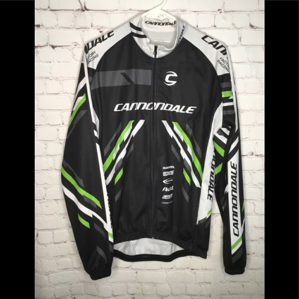 Cannondale‎ Men's  Thermal Full Zip Long Sleeve Cycling Jersey Shirt